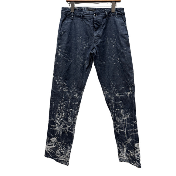 Diesel Black Gold Belted Stretch Bootcut Jeans in Blue Denim Bleached Size W 32 - Picture 1 of 12